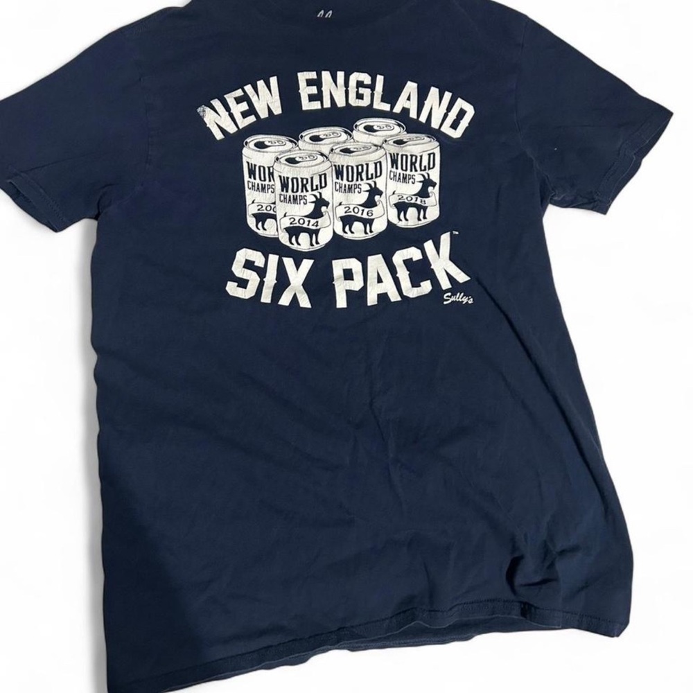 Vintage New England Six Pack Navy Blue T-Shirt